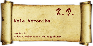 Kele Veronika névjegykártya